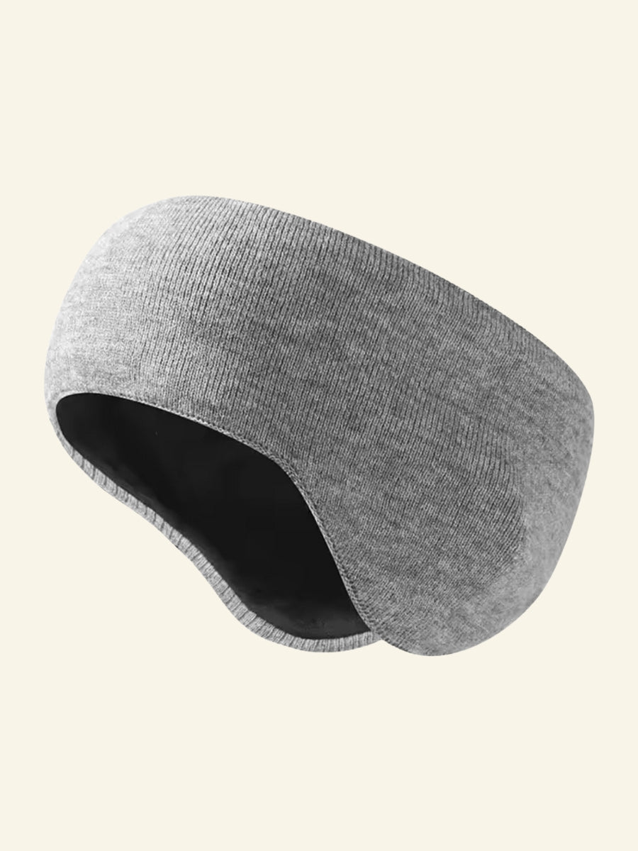 Bandeau cache oreille hiver femme et homme gris