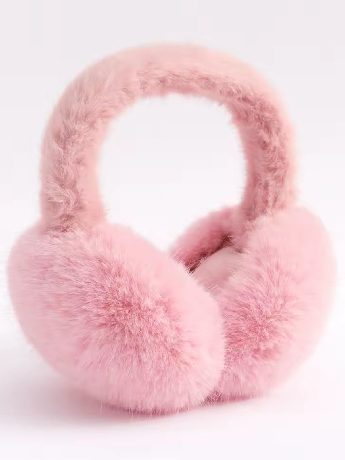 Cache oreille femme en fourrure rose