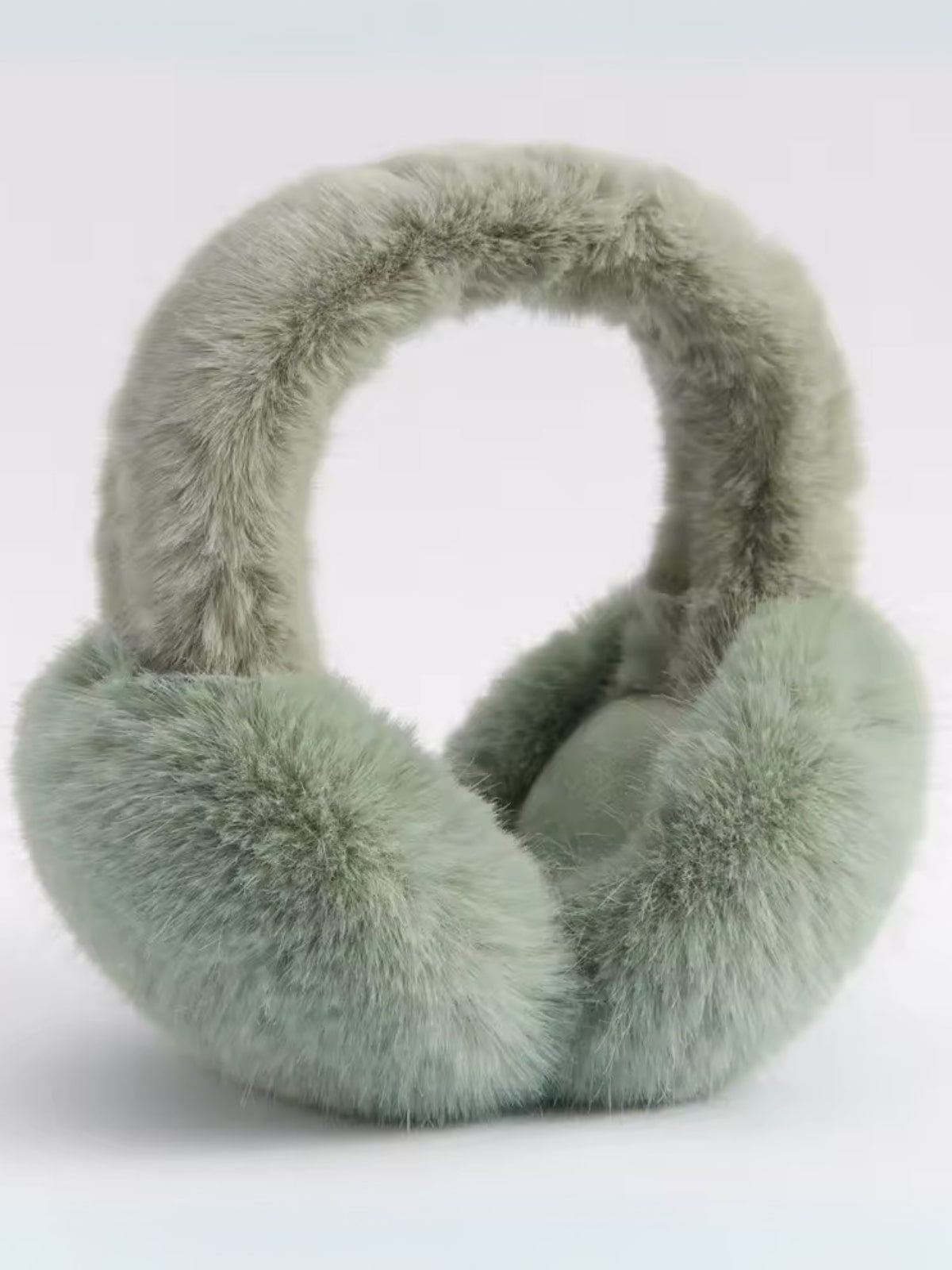 Cache oreille femme en fourrure vert